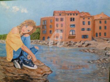 Painting titled "Ado à St Tropez" by Kulhaneck, Original Artwork