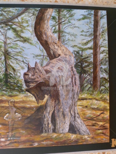 Peinture intitulée "Forêt enchantée 2" par Kulhaneck, Œuvre d'art originale