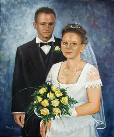Pintura intitulada "Sr. e Sra Tyliccy" por Josef  G. V. Kulig, Obras de arte originais