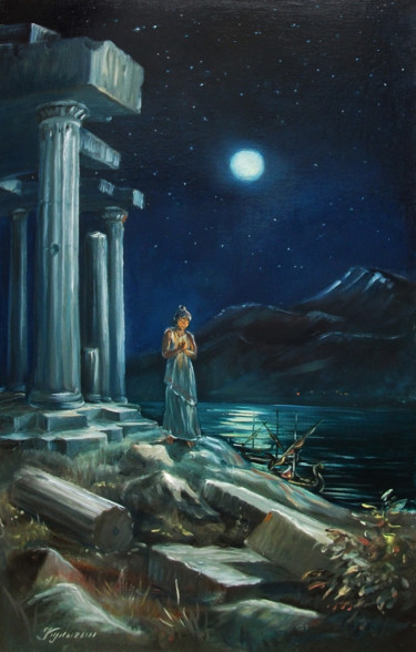 Картина под названием "Миражи Эллады" - Николай Кулыгин, Подлинное произведение искусства, Масло
