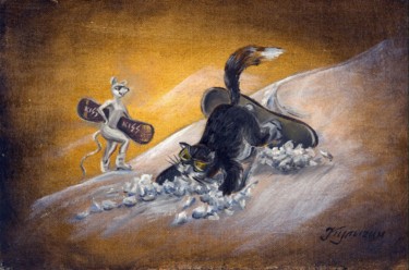 Картина под названием "Загляделся" - Николай Кулыгин, Подлинное произведение искусства, Масло