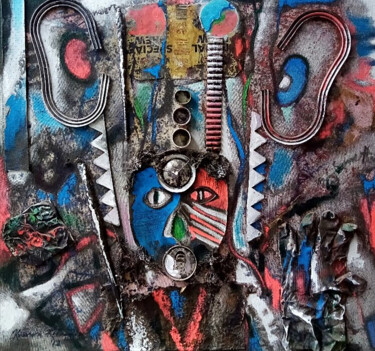绘画 标题为“Roughness of Life w…” 由Kumara Rathnayaka, 原创艺术品, 丙烯 安装在木质担架架上