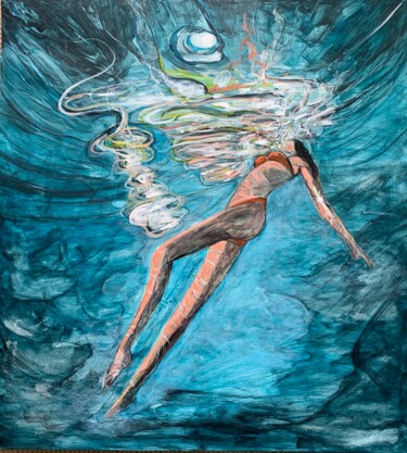 Painting titled "Freedom" by Kumi Muttu, Original Artwork, Acrylic