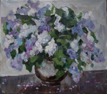 Lilac bouquet Картина под названием "Lilac bouquet" - Inna Kunitzina, Подлинное произведение искусства, Масло
