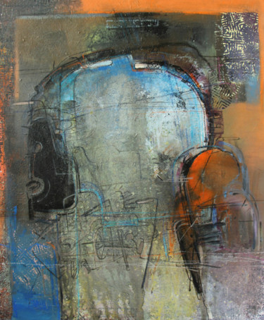 Painting titled "Two-Faced Persona" by Kuntal Barai, Original Artwork, Acrylic Mounted on Wood Stretcher frame