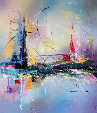 Caught in a dream Painting titled "Caught in a dream" by Liubov Kuptsova, Original Artwork, Oil Mounted on Wood Stretcher frame