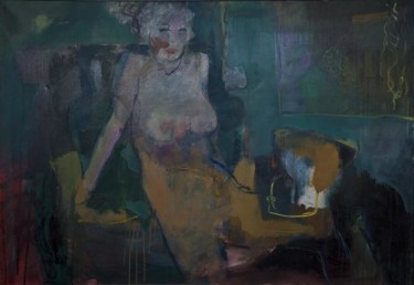 Painting titled "Nude" by Gagik Kurginyan, Original Artwork, Oil