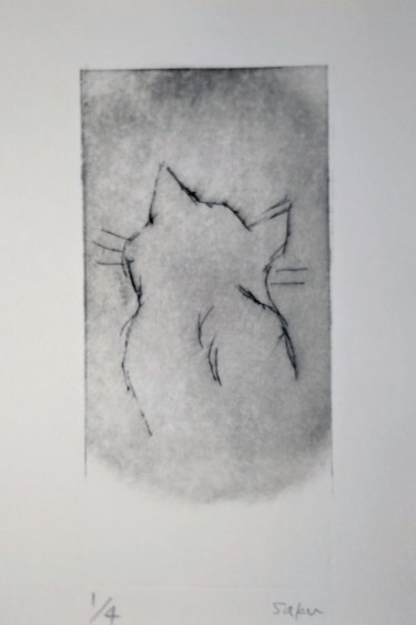 Отпечатки и Гравюры под названием "neko(i)" - Saku Kuronashi, Подлинное произведение искусства, Гуашь