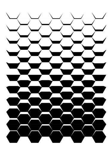 Arts numériques intitulée "Honeycomb shutters" par Kurotory, Œuvre d'art originale, Travail numérique 2D