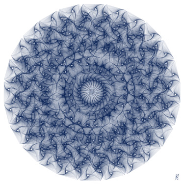 Arte digital titulada "Dark blue wheel of…" por Kurotory, Obra de arte original, Trabajo Digital 2D