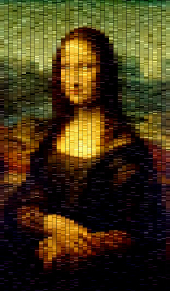 Impressões e gravuras intitulada "Mona Stripa" por Kurotory, Obras de arte originais, Pintura digital