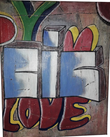 Schilderij getiteld "Love Art" door Likos Klee, Origineel Kunstwerk, Acryl