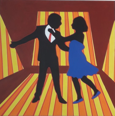 Malerei mit dem Titel "Gemeinsam" von Likos Klee, Original-Kunstwerk, Acryl