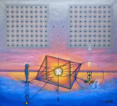 Painting titled "4,9d. Sixth rase. S…" by Kuvandik Dusmanov, Original Artwork, Oil