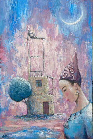 Pittura intitolato "3d. Past. Entanglem…" da Kuvandik Dusmanov, Opera d'arte originale, Olio