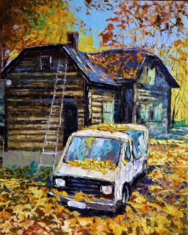 Тишина осени Painting titled "Тишина осени" by Сергей Ефремов, Original Art, Cardboard