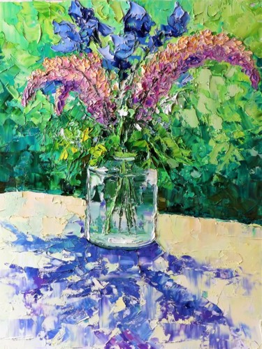 Картина под названием "Соцветие лета" - Сергей Ефремов, Подлинное произведение искусства, Масло