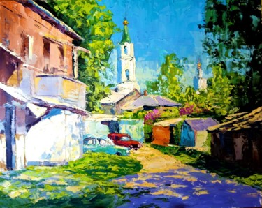 Картина под названием "Забытый дворик" - Сергей Ефремов, Подлинное произведение искусства, Масло