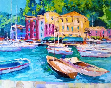 Картина под названием "В Итальянском порту" - Сергей Ефремов, Подлинное произведение искусства, Масло