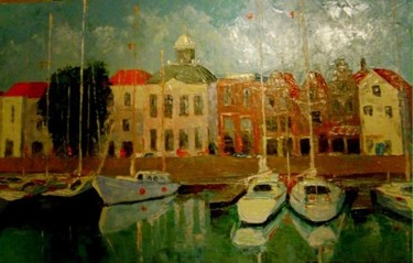 Painting titled "Амстердам" by Sergei Efremov, Original Artwork
