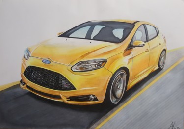 Рисунок под названием "Ford Focus 3 ST.jpg" - Artem Kuzmichev, Подлинное произведение искусства, Маркер