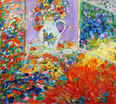 Картина под названием "Окно на юг" - Татьяна Кузьмина, Подлинное произведение искусства, Акрил