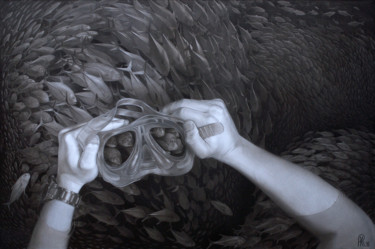 Peinture intitulée "Глубина резкости" par Anastasiia Kuznetsova Ruf, Œuvre d'art originale, Acrylique