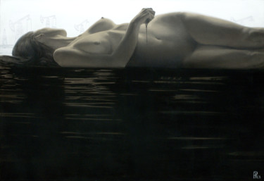 Картина под названием "Добыча" - Анастасия Kuznetsova-Ruf, Подлинное произведение искусства, Древесный уголь