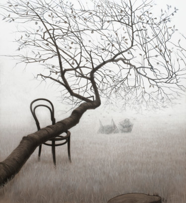 Картина под названием "Яблоня" - Анастасия Kuznetsova-Ruf, Подлинное произведение искусства, Темпера