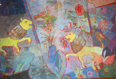 Картина под названием "Охота." - Наталья Кузнецова, Подлинное произведение искусства, Пастель