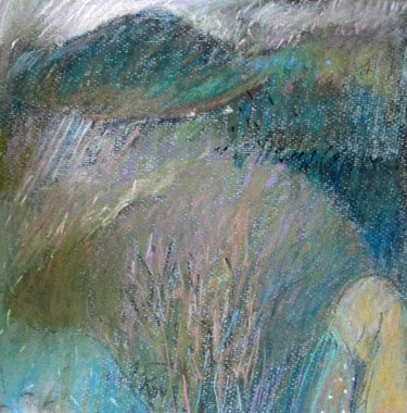 Картина под названием "Осень. Одинокая пти…" - Наталья Кузнецова, Подлинное произведение искусства, Пастель