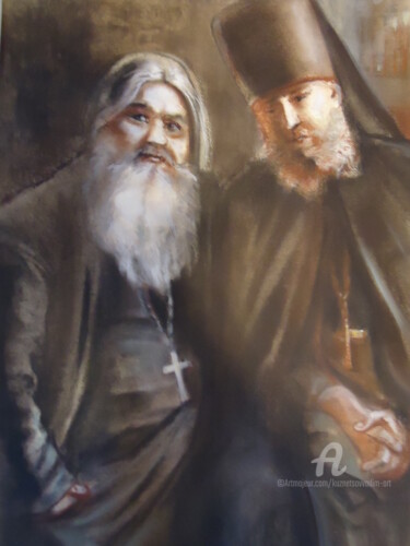 Pintura intitulada ""Братья" ("Brothers…" por Vadim Kuznetsov, Obras de arte originais, Têmpera