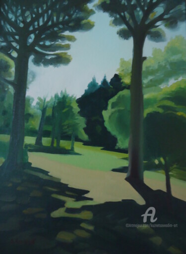 Картина под названием "Алупка "Парк" 3" - Вадим Кузнецов, Подлинное произведение искусства, Масло