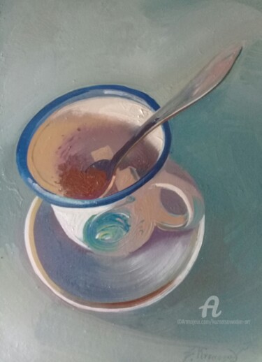 Картина под названием "Растворимый кофе" - Вадим Кузнецов, Подлинное произведение искусства, лак