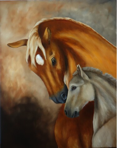 Картина под названием "Tenderness" - Kvantaliani, Подлинное произведение искусства, Масло