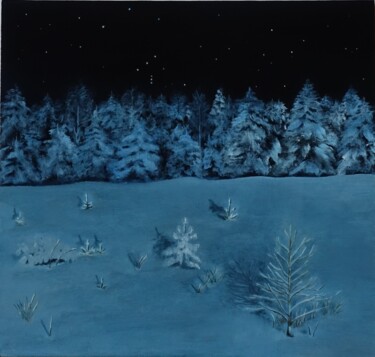 Painting titled "Winter dream" by Kvantaliani, Original Artwork, Oil