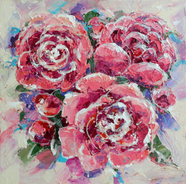 Картина под названием "Гармония цветения" - Liubov Kvashnina, Подлинное произведение искусства, Акрил