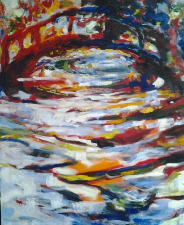 Pintura titulada "Красный мост" por Andrei Kliuiko, Obra de arte original, Oleo