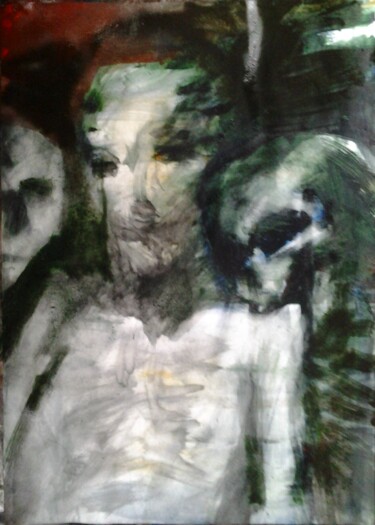 Peinture intitulée "Павший солдат" par Andrei Kliuiko, Œuvre d'art originale, Aquarelle