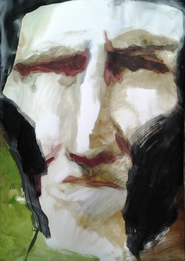 Картина под названием "Крестьянин" - Андрей Клюйко, Подлинное произведение искусства, Акварель