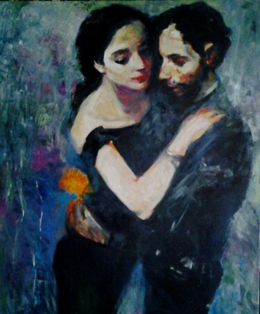 Painting titled "Танцующие" by Andrei Kliuiko, Original Artwork, Oil