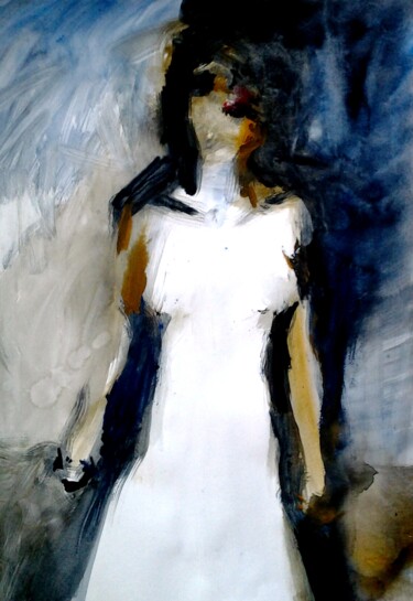 Картина под названием "Крик" - Андрей Клюйко, Подлинное произведение искусства, Акварель