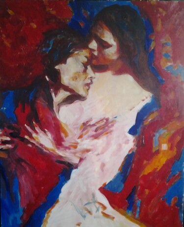 Картина под названием "История для двоих" - Андрей Клюйко, Подлинное произведение искусства, Масло