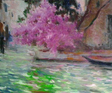 Pittura intitolato "Laguna" da Andrei Kliuiko, Opera d'arte originale, Olio