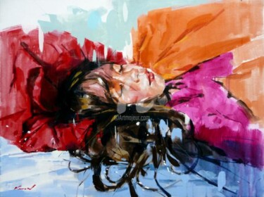 Peinture intitulée "Le sommeil de Nadège" par Kwon, Œuvre d'art originale