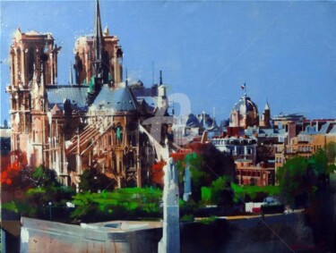Painting titled "notre_dam_small.jpg" by Kwon, Original Artwork