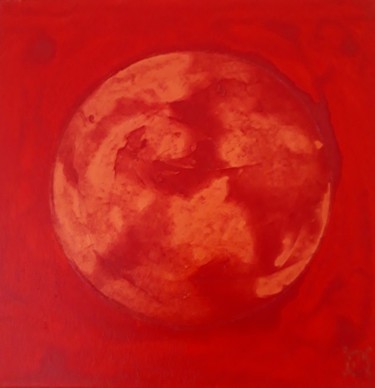 Painting titled "La planète" by Jacek Wendzonka, Original Artwork, Acrylic