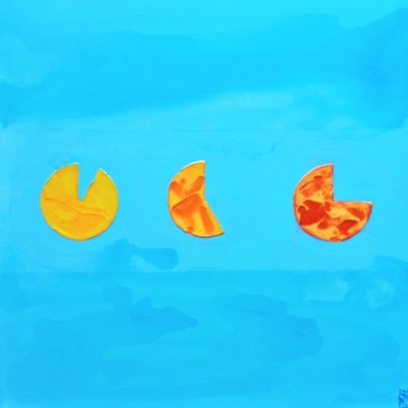 Pittura intitolato "Trois poissons roug…" da Jacek Wendzonka, Opera d'arte originale, Acrilico