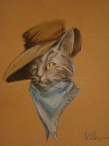 Ремесла под названием "Кот в шляпе" - Къелла, Подлинное произведение искусства