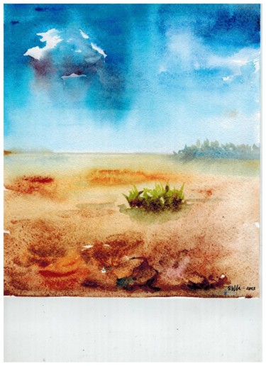 Картина под названием "Пейзаж с камнями" - Къелла, Подлинное произведение искусства